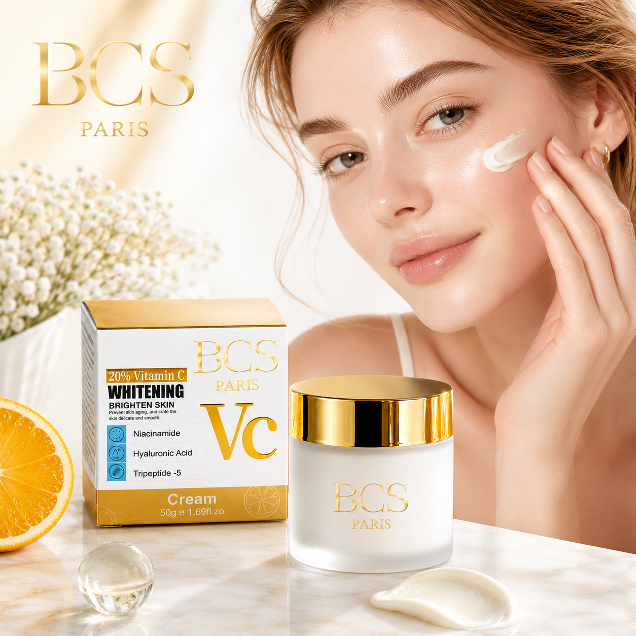 CRÈME ÉCLAT ACIDE HYALURONIQUE -VITAMINE C